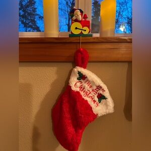 Hallmark 1992 Christmas Train stocking hanger. New in box. Plastic.